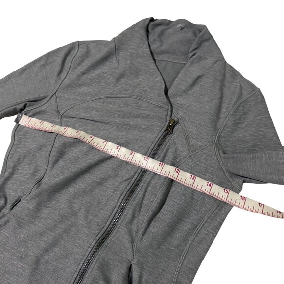 Lululemon Womens Gray Full-Zip Jacket Size 6 With Thumbholes & Side Pockets - Picture 7 of 12